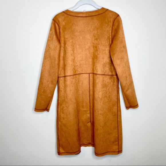 Anthropologie Solitaire Faux Suede Coat Size Small - Picture 4 of 9
